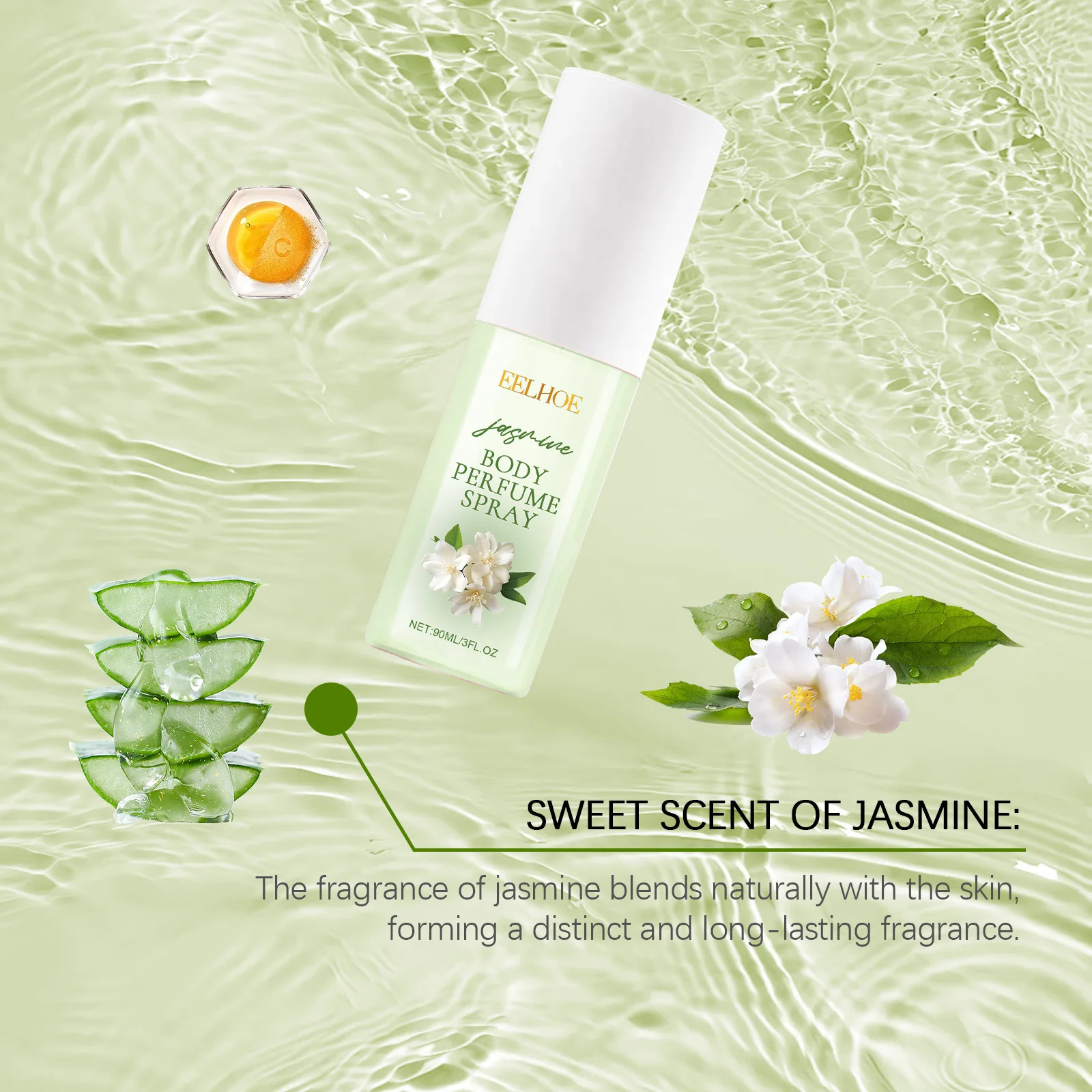 Jasmine Body Parfüm Spray Body Mists Leichter Duft Langanhaltender Duft Glamour Tragbares Parfüm Flüssiges elegantes Parfüm Damen