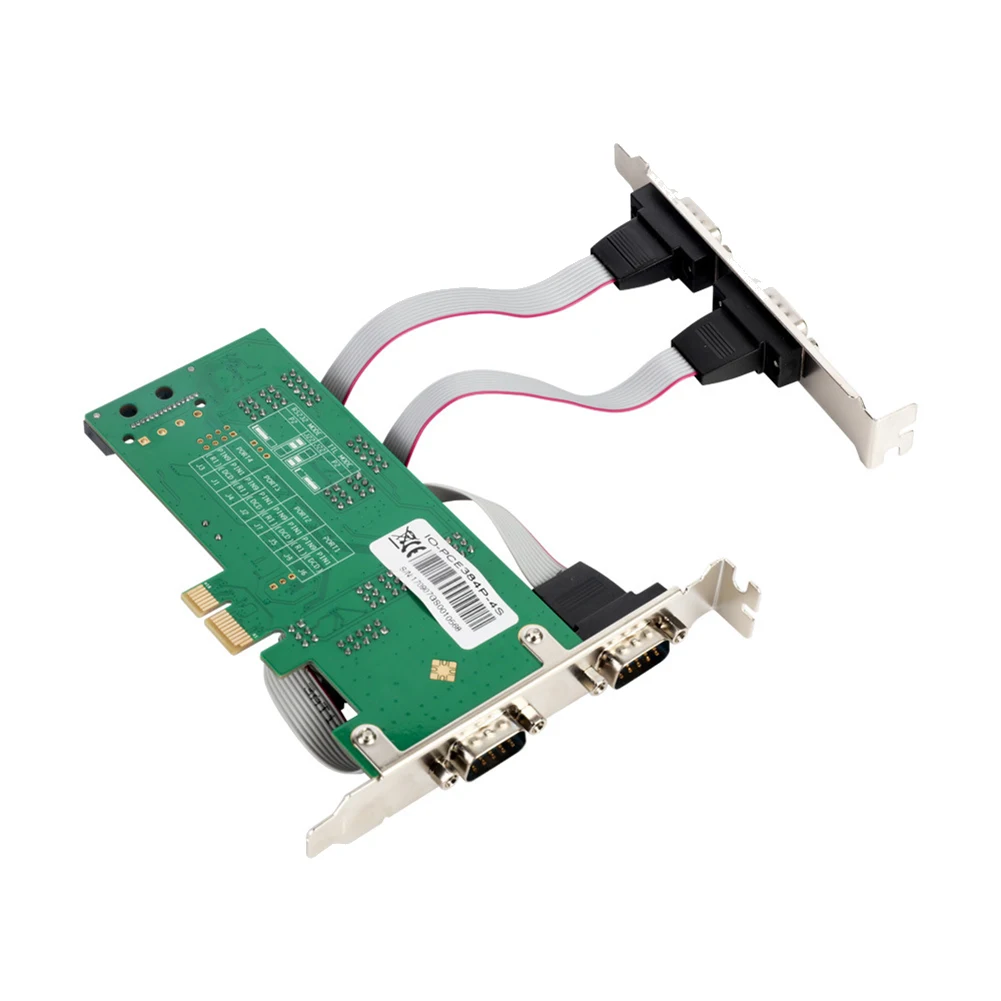 BABQ PCIE-4 직렬 포트 카드 산업용 등급 COM 포트 RS232 신호 1 핀/9 핀 전원 공급 장치 DB9 핀 Wch384 칩셋