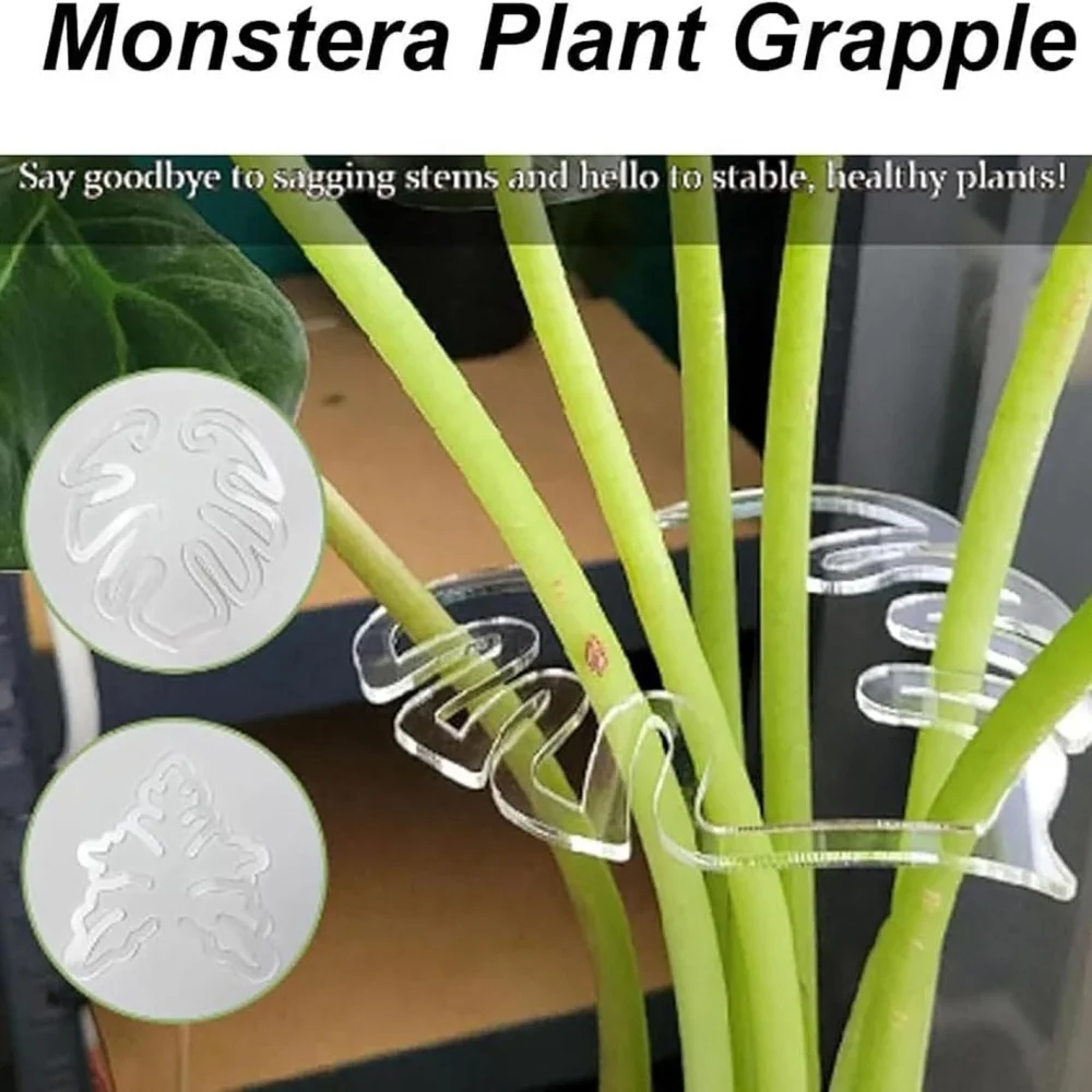 Turtle Shell Bamboo Clamp Reusable Clear Plastic Plant Stem Support Holder for Indoor and Outdoor Plants for Flower Lovers Tool