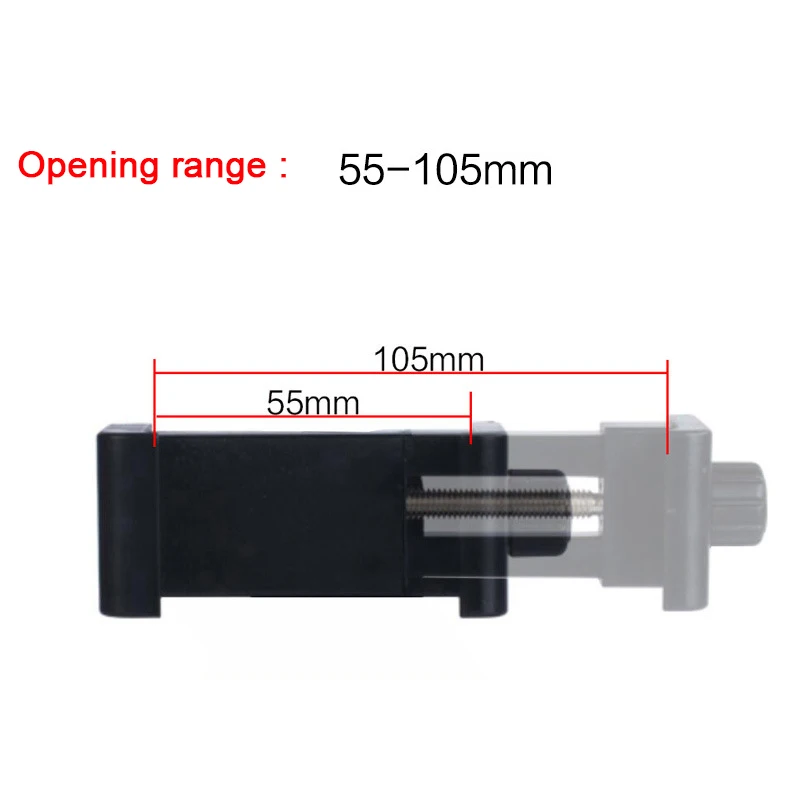 Clip Universal para teléfono móvil de 360 grados, Compatible con soporte para trípode iphone con tornillo de 1/4, adaptador para trípode de escritorio