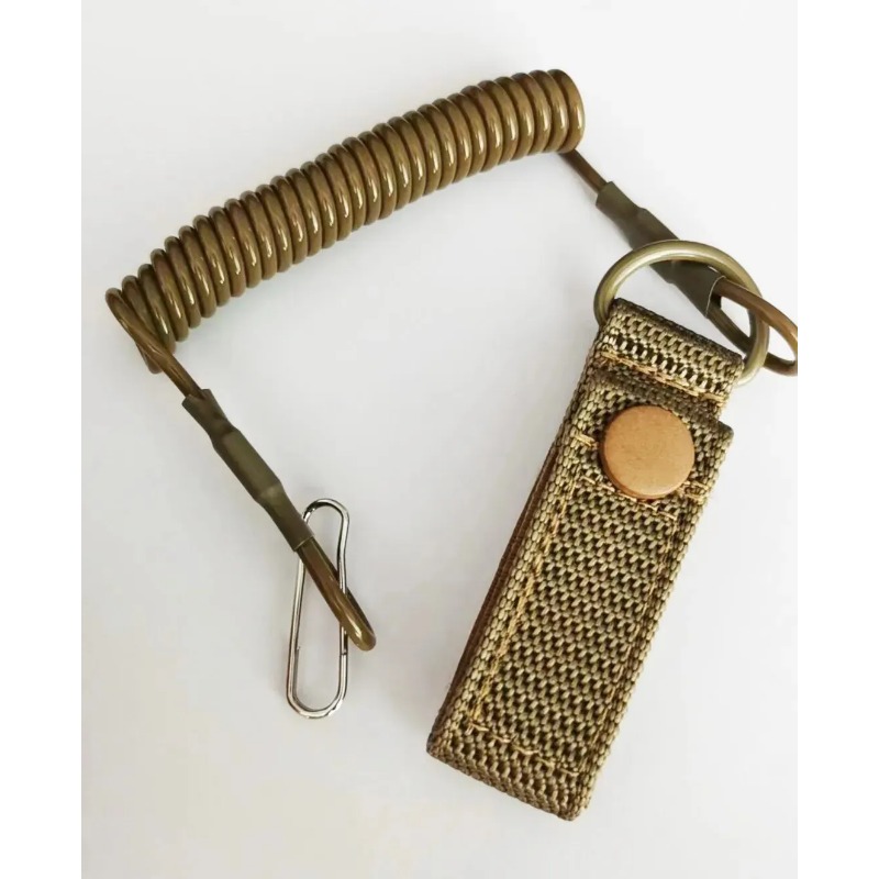 Corda elástica tática, anti-perda, militar, mola, alça de arma de segurança, chaveiro, corrente, lanterna, acessórios de caça