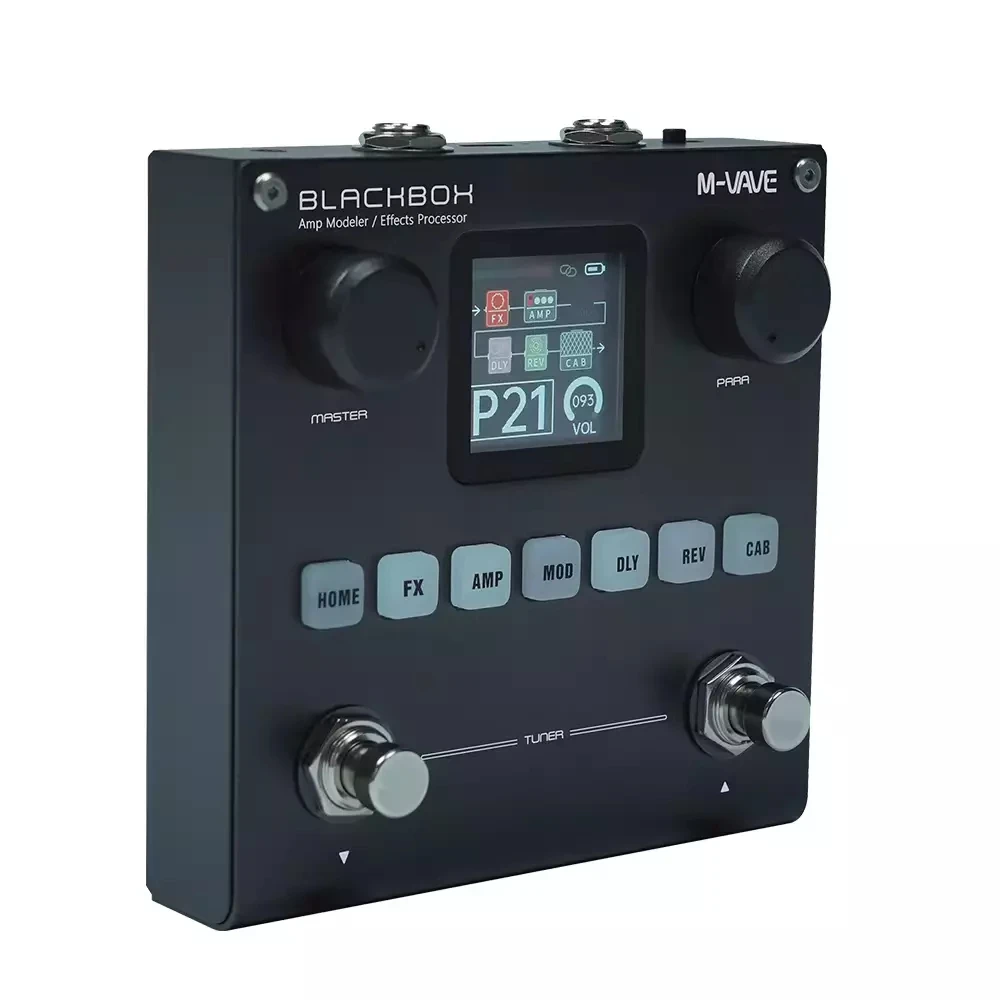 M-VAVE Blackbox Chitarra/Basso AMP Modeler Processore multieffetto ricaricabile per basso elettrico