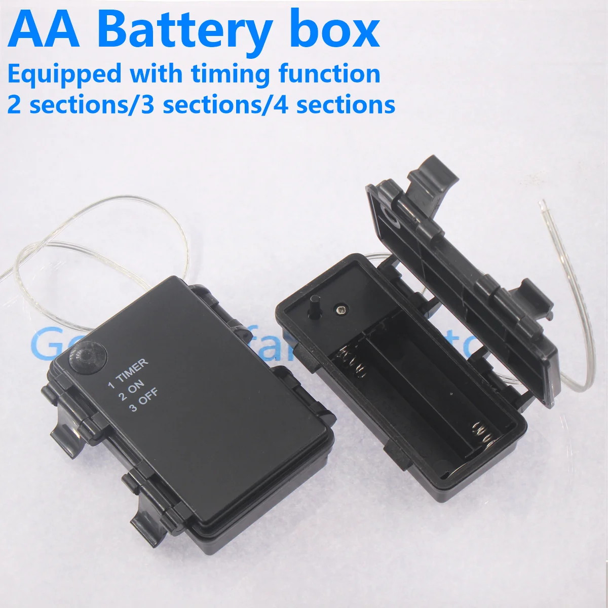 ตลับแบตเตอรี่ AA 3V No.5 กันน้ําและกันฝุ่นพร้อมฟังก์ชั่นจับเวลา, 2 ส่วน, 3 ส่วน, 4 ส่วน, ที่วางแบตเตอรี่ AA