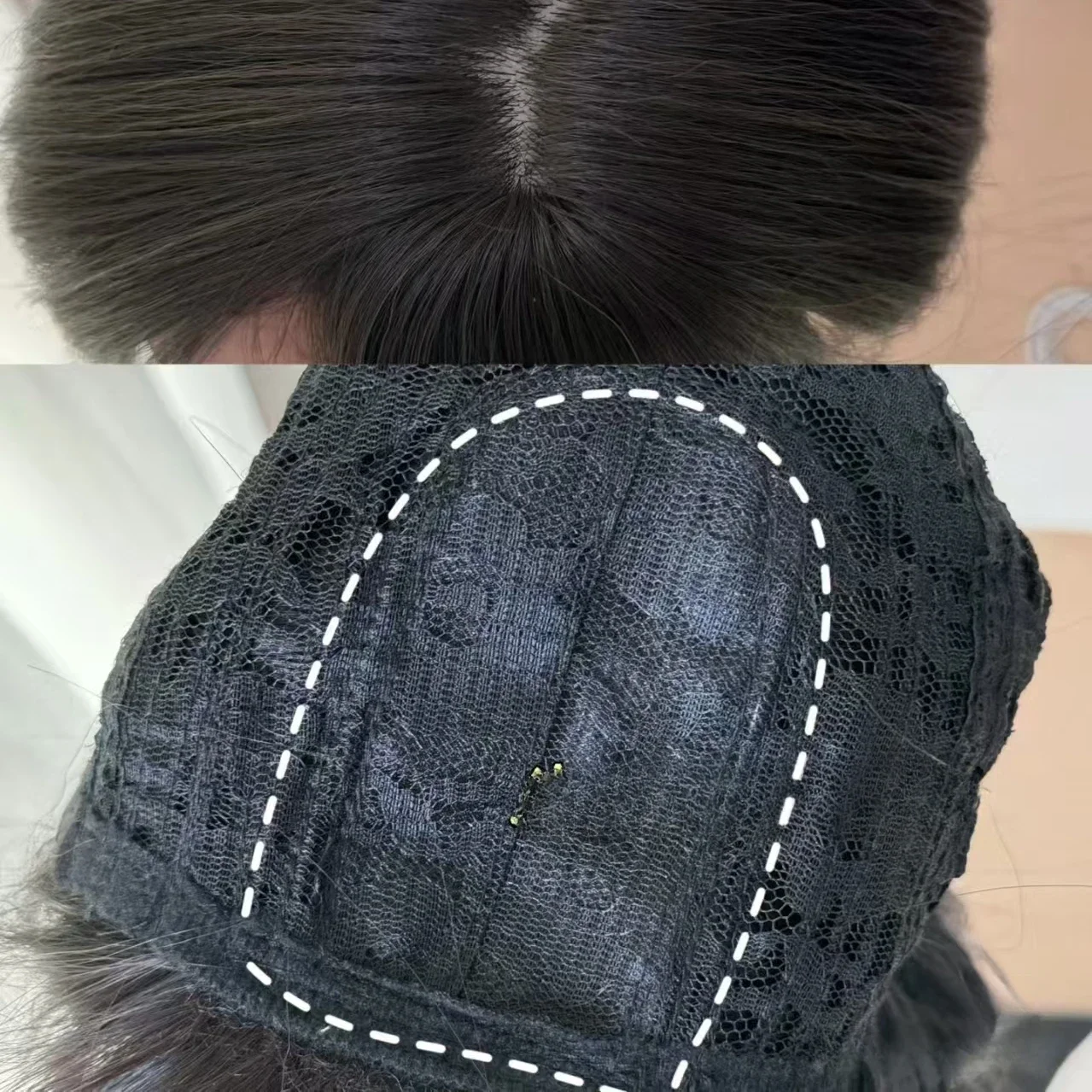 フリンジ付きブラックウィッグ,ストレートヘア,サイドバームヘア,日本のJKロリータ,シミュレーションヘア,ヘッドバンド