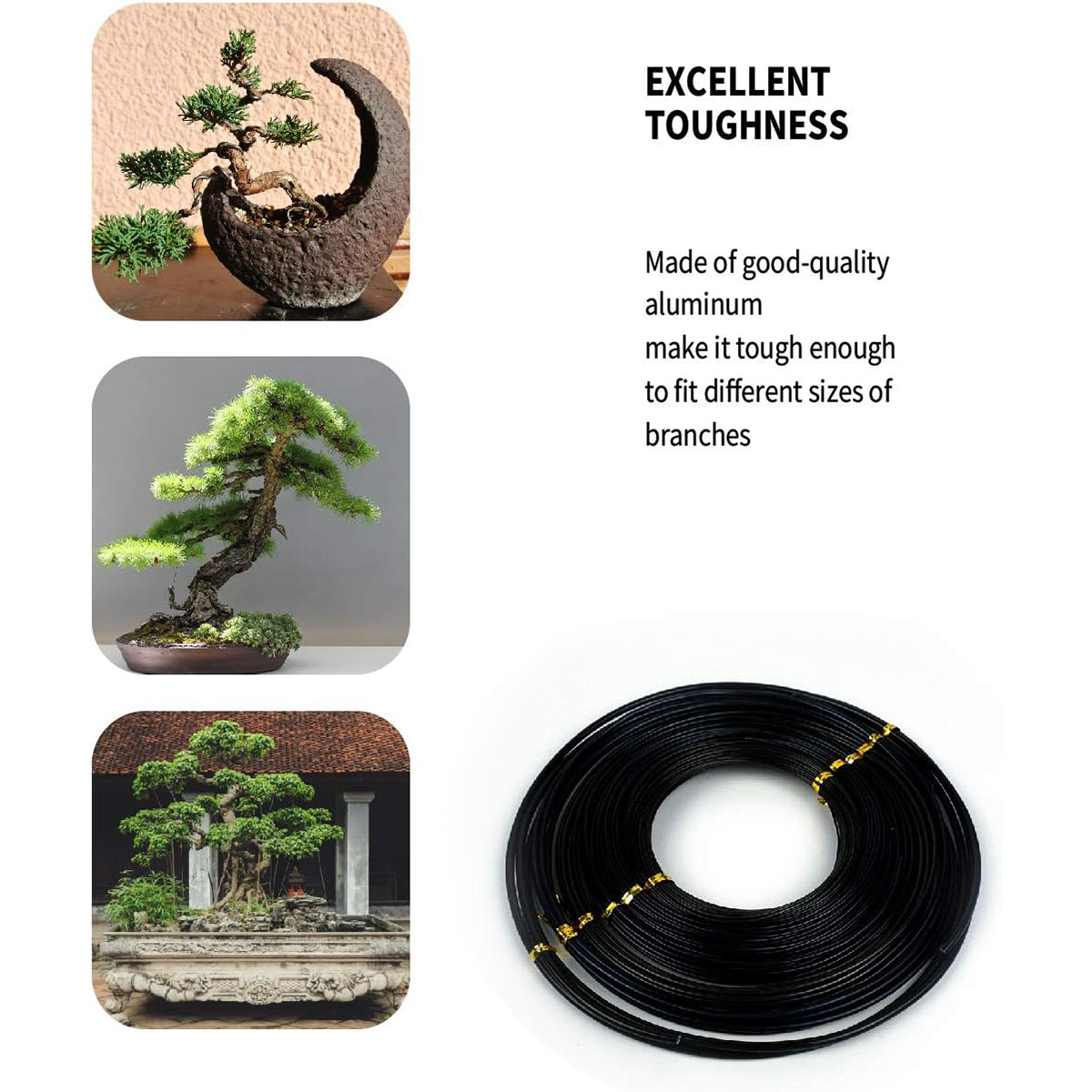 Filo per bonsai da 5/10 m Filo di alluminio anodizzato per supporto per piante da 1 mm per realizzare bonsai su filo per accessori da giardino per modellare piante