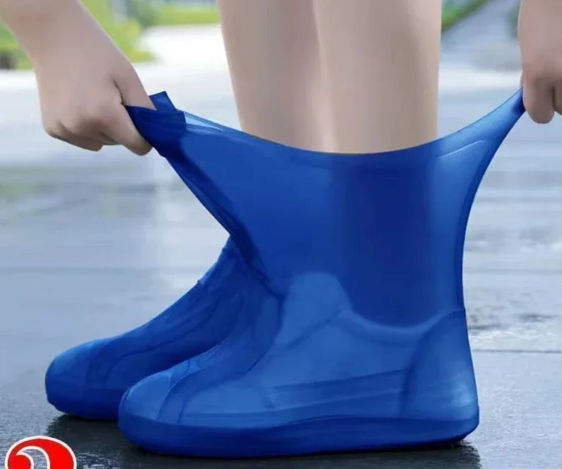 1 par de cubiertas de silicona para zapatos, botas de lluvia de goma impermeables resistentes a los labios, accesorios para zapatos para días lluviosos al aire libre