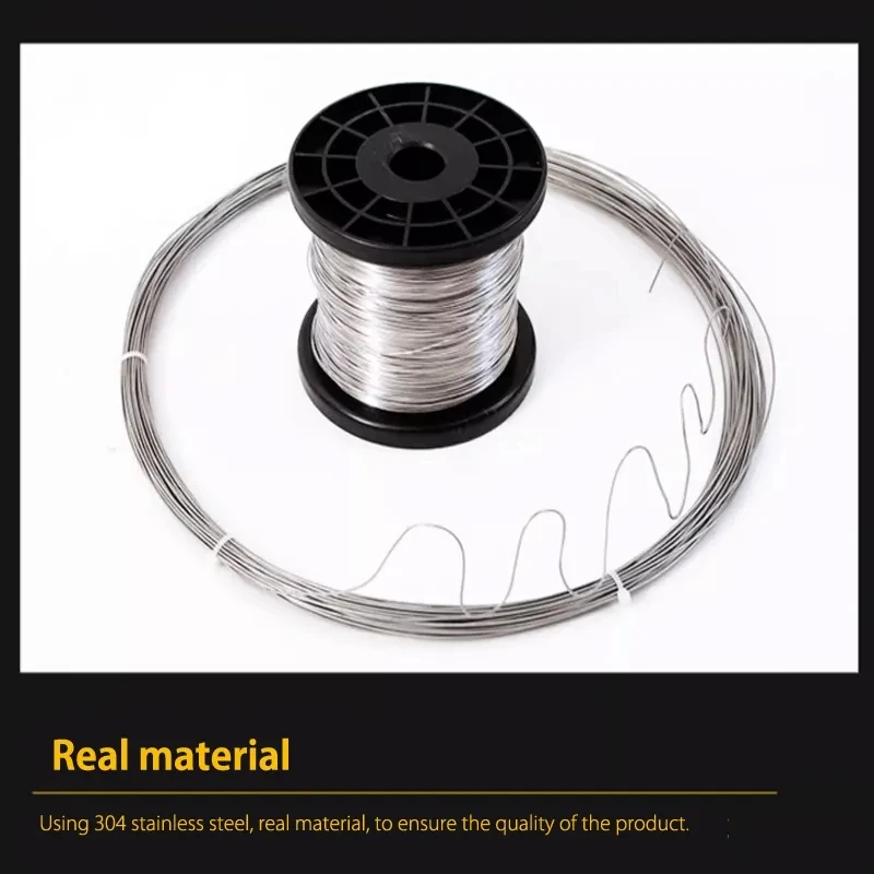 1pcs 1-100 meters 304 Stainless Steel Soft/hard Steel Wire Diameter 0.02-3mm Single Strand Lashing Soft Iron Wire Rustproof