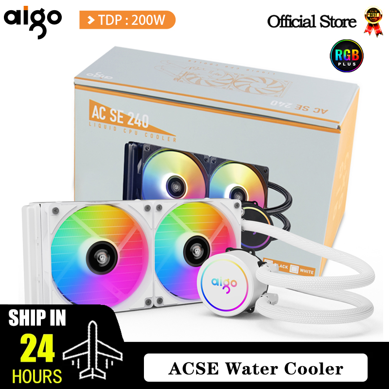 Ventoinha Aigo-cpu, dissipador de calor, radiador integrado, 120mm, 240mm, lga 2066/2011/1151/1155/am3 +/am4 amd