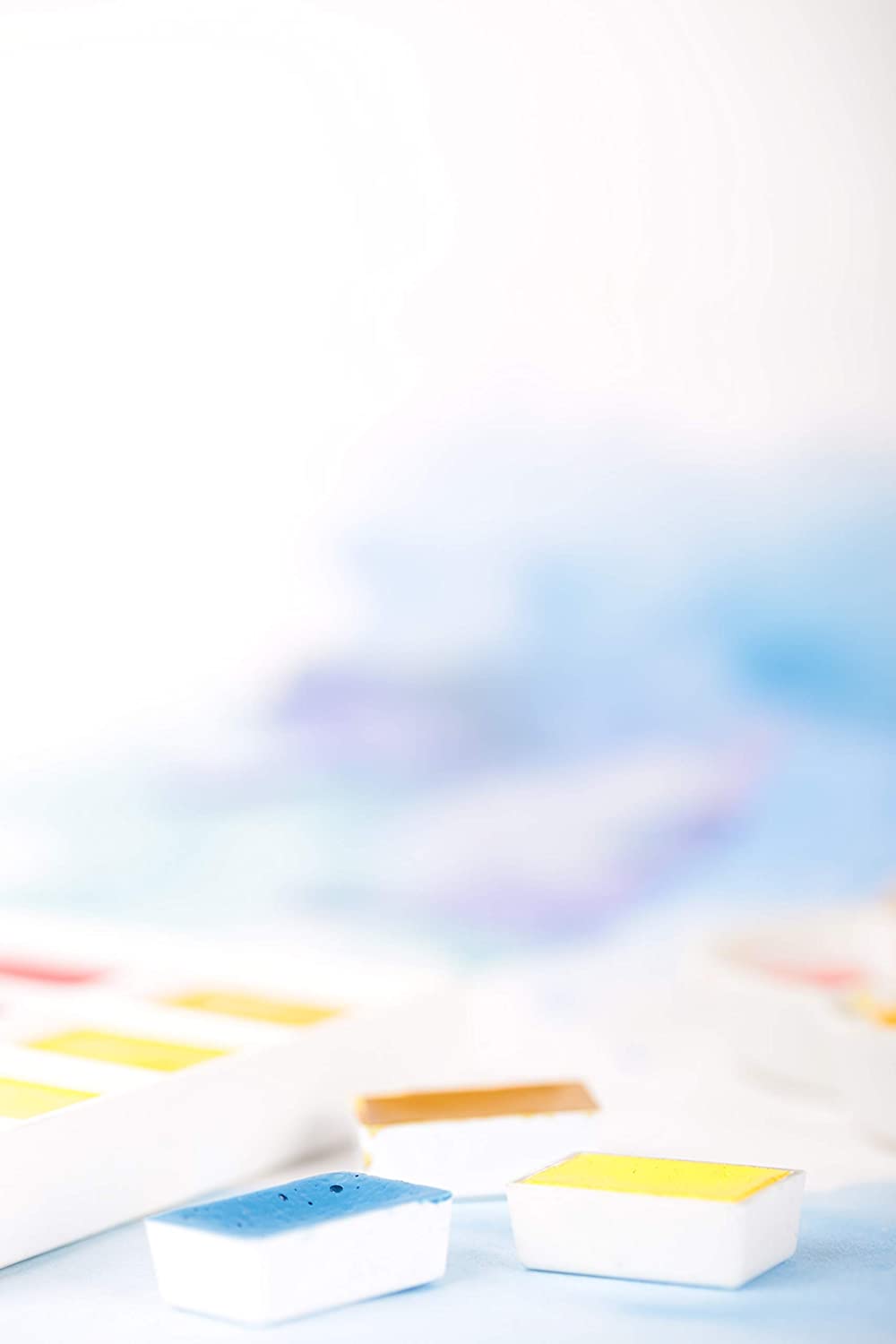 Conjunto de pintura aquarela de grau russo White Nights Artists 12/24/36 panelas completas para profissionais, iniciantes e entusiastas