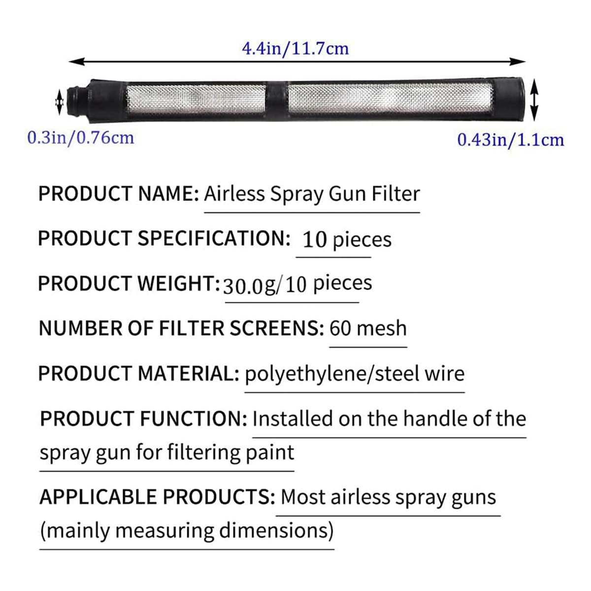 Newest 246385 246384 287032 Airless Spray Filter Screen Set for Graco 390 395 490 495 595 3400 Sprayers