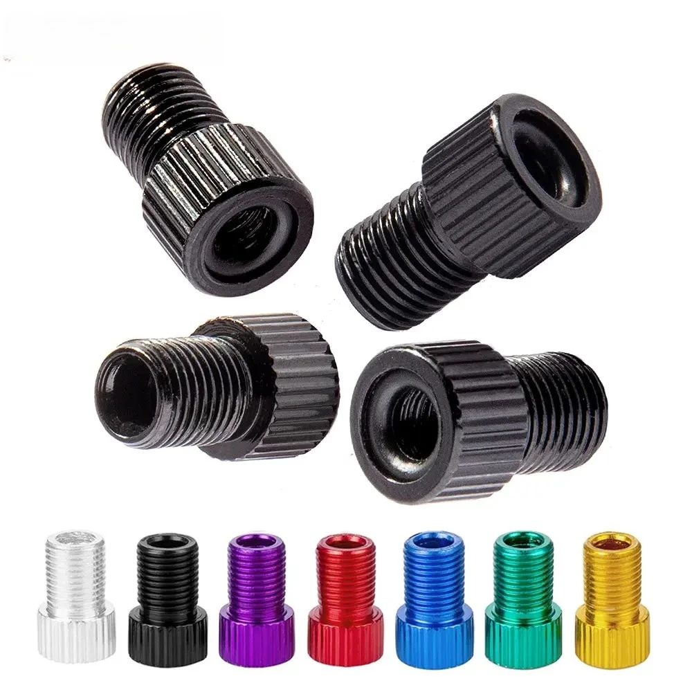 Adaptador de válvula presta para schrader, 4 unidades, francês/reino unido para os eua, inflar pneus com bomba padrão ou compressor de ar, acessório de bicicleta