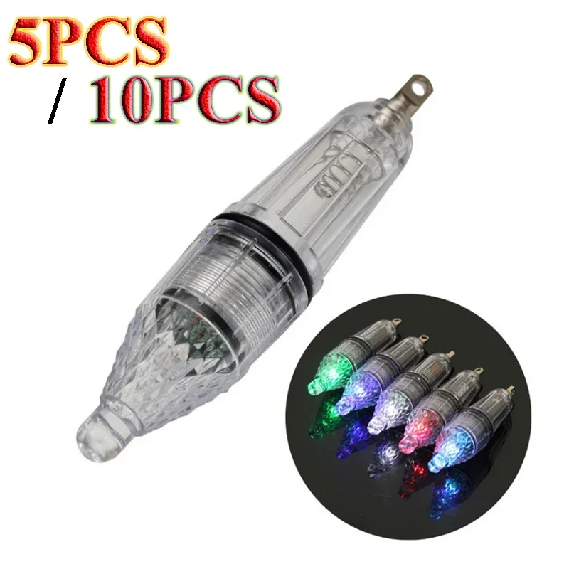 5/10 Uds 12cm 17cm gota profunda luz LED subacuática señuelo 0-300M pesca calamar Flash lámpara pesca nocturna accesorios de pesca de mar