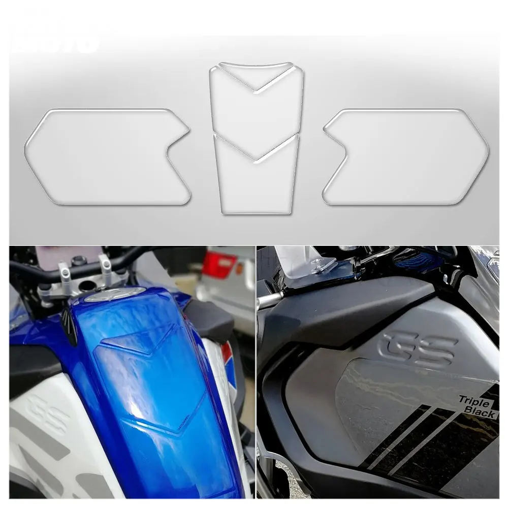 Para BMW R1200GS R1250GS Adventure 2014-2023 Proteção transparente da almofada do tanque