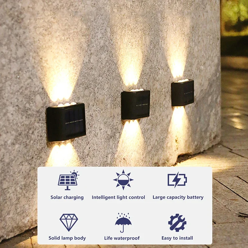 10LED colector Solar luces al aire libre impermeable energía Solar luz LED de seguridad para jardín patio valla decoración del hogar iluminación