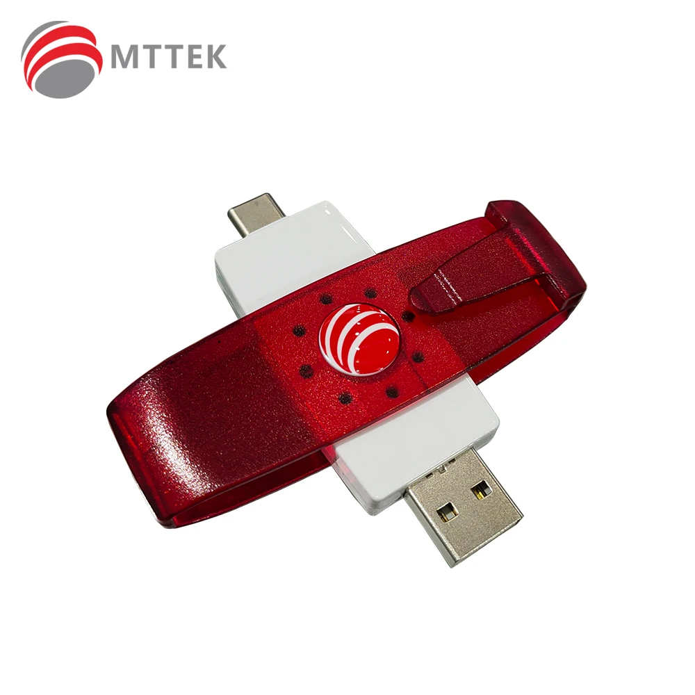 MCR3701 Thẻ Thông Minh Không Tiếp Xúc Đầu Đọc USB Loại A Và Loại C Dual Cổng Kết Nối Hỗ Trợ NFC ISO4443 & 18092/đọc Được E-Hộ Chiếu