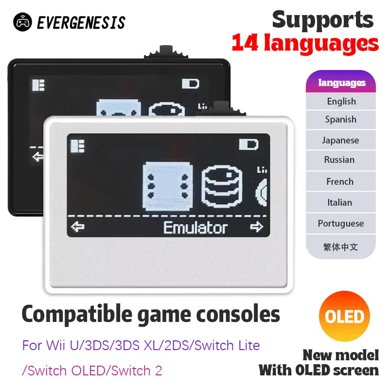 Inteligentny emulator NFC dla AMB iNFC OLED HD Akcesorium do inteligentnego emulatora dla Switch/Switch2 System Simple Pixel Style IC/NTAG