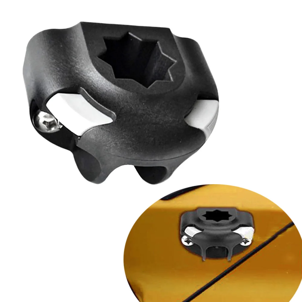 Soporte duradero para caña de pescar, canoa, Kayak, Base de montaje, aparejos de nailon, Kits de acero inoxidable, accesorio con tornillos