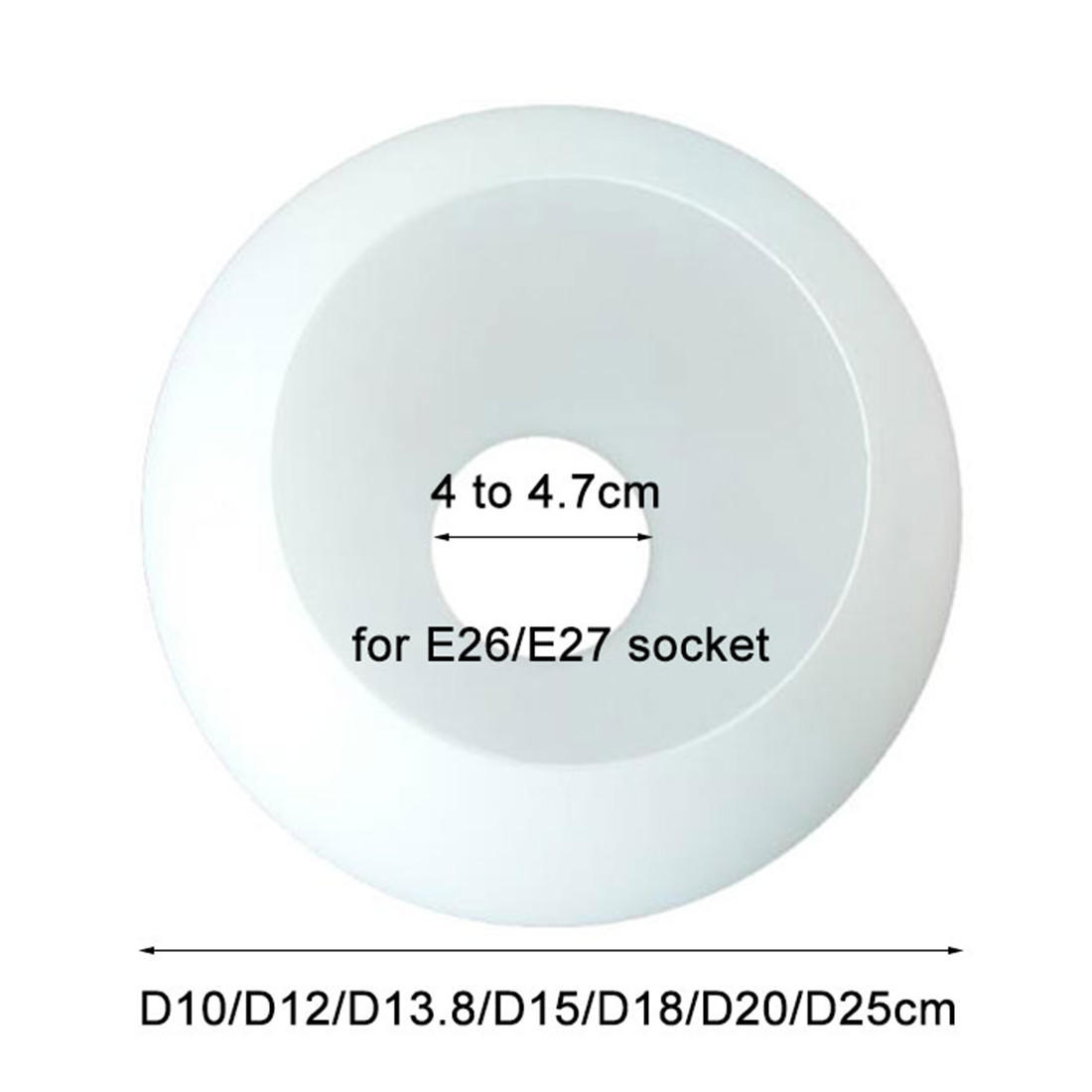 D4cm D3cm Öffnung Weißer Globus Glas Lampenschirm E27 E14 Milchglas Lampenschirm Ersatzteil Beleuchtungszubehör für Kronleuchter