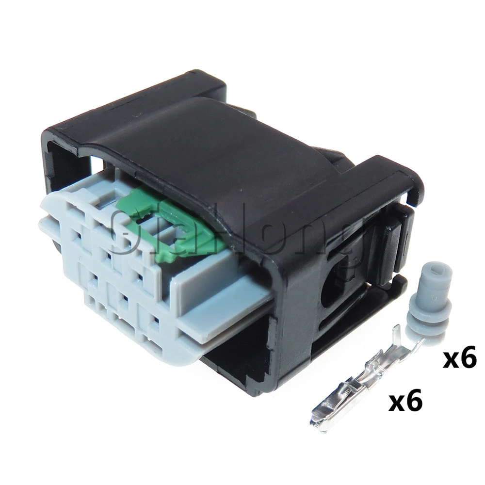 1 Set 6 Way Throttle Sensor Connector AC Assembly Car Plastic Housing Socket For Benz BMW 1-967616-1 2-967616-1 7M0973119