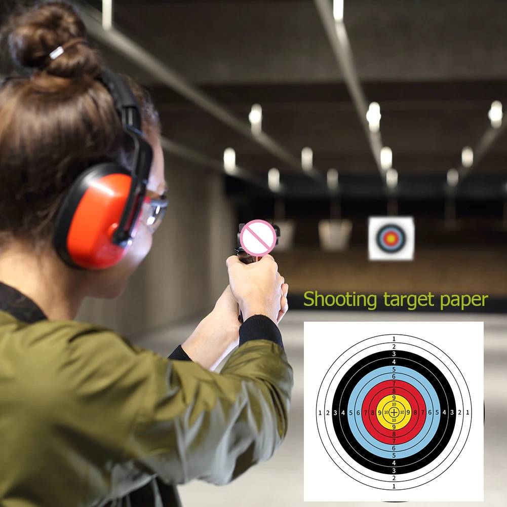10/50Pc 40x40 ซม.กระดาษยิงช่วงเป้าหมาย Bullseye ยิงธนูการฝึกอบรม Bow Arrow ลูกดอกกระดาษการล่าสัตว์อุปกรณ์เสริม