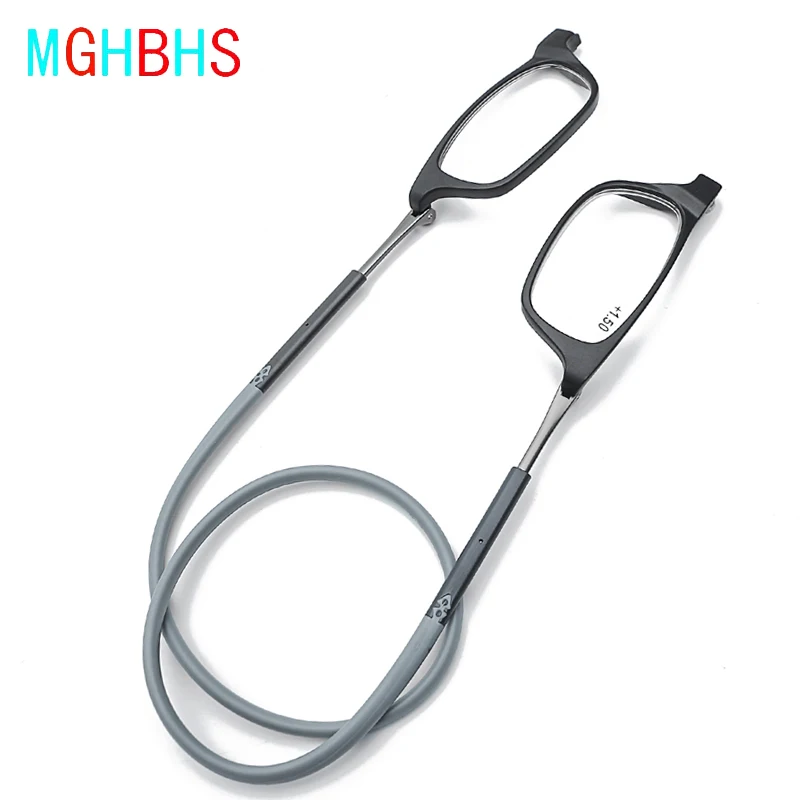 MGHBHS Cao Cấp TR Hấp Từ Treo Cổ Kính Đọc Sách Cho Nam Và Nữ Di Động Nam Châm Kính Đọc Sách