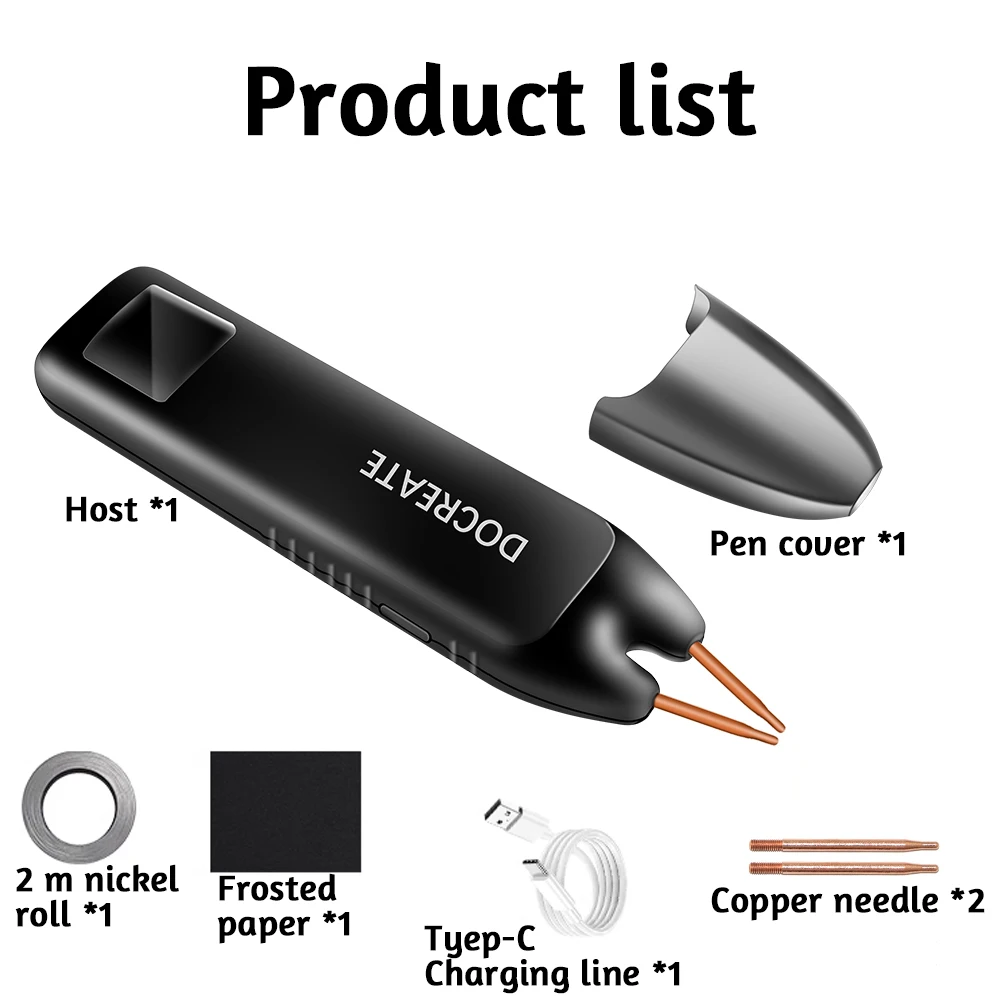 Handheld Spot Welder DIY Adjustable Portable Digital LED Display Color Screen Welding Automatic Trigger for 18650 Battery