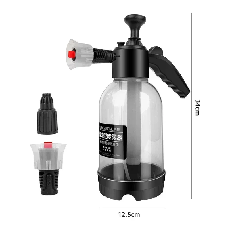 2L Auto Handdrukpomp Schuimsproeier Universeel Multifunctioneel Twee mondstukopties voor thuisreiniging Autowassen Tuinbesproeiing