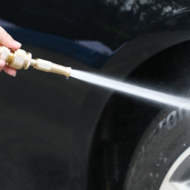 Tuin messing verstelbare sproeipistool Nozzle hogedruk recht koperen pistool voor autowassen