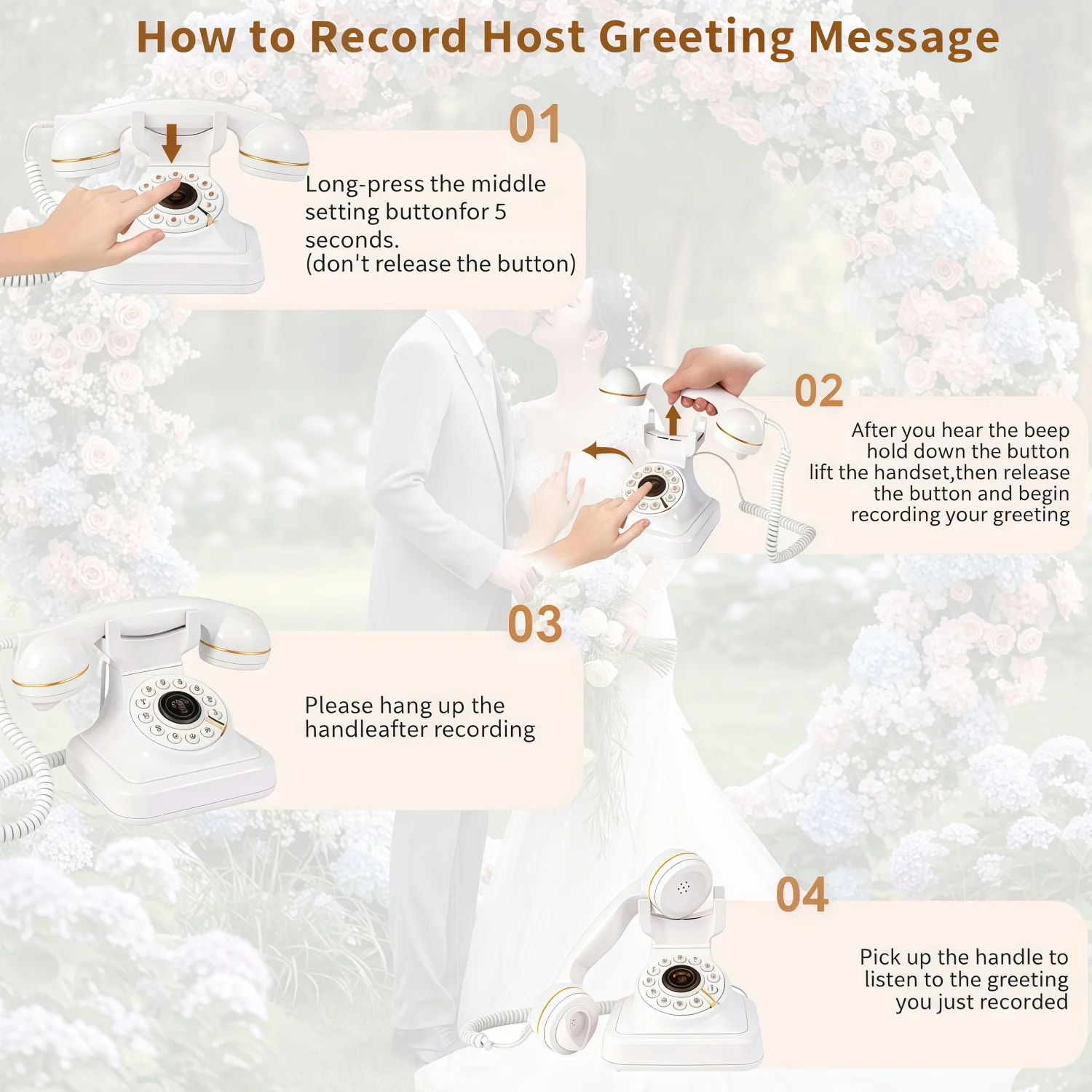 Audio Nachricht Buch Telefon Hochzeit Gast Stimme Segen Nachricht Buch Bankett Stimme Check-in Nachricht Telefon Geburtstag Party Celebati
