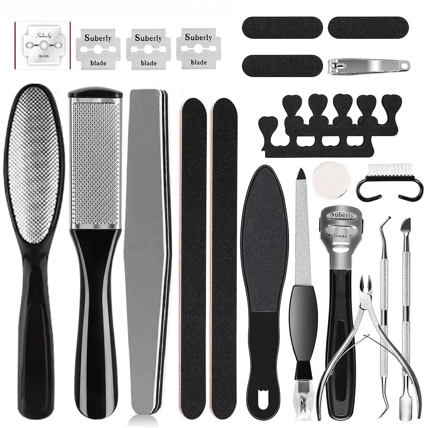 8/10/23PCS Pedicure Foot File Professional Rasp Heel Grater Hard Dead Skin Callus Remover Pedicure Foot Care Tools household