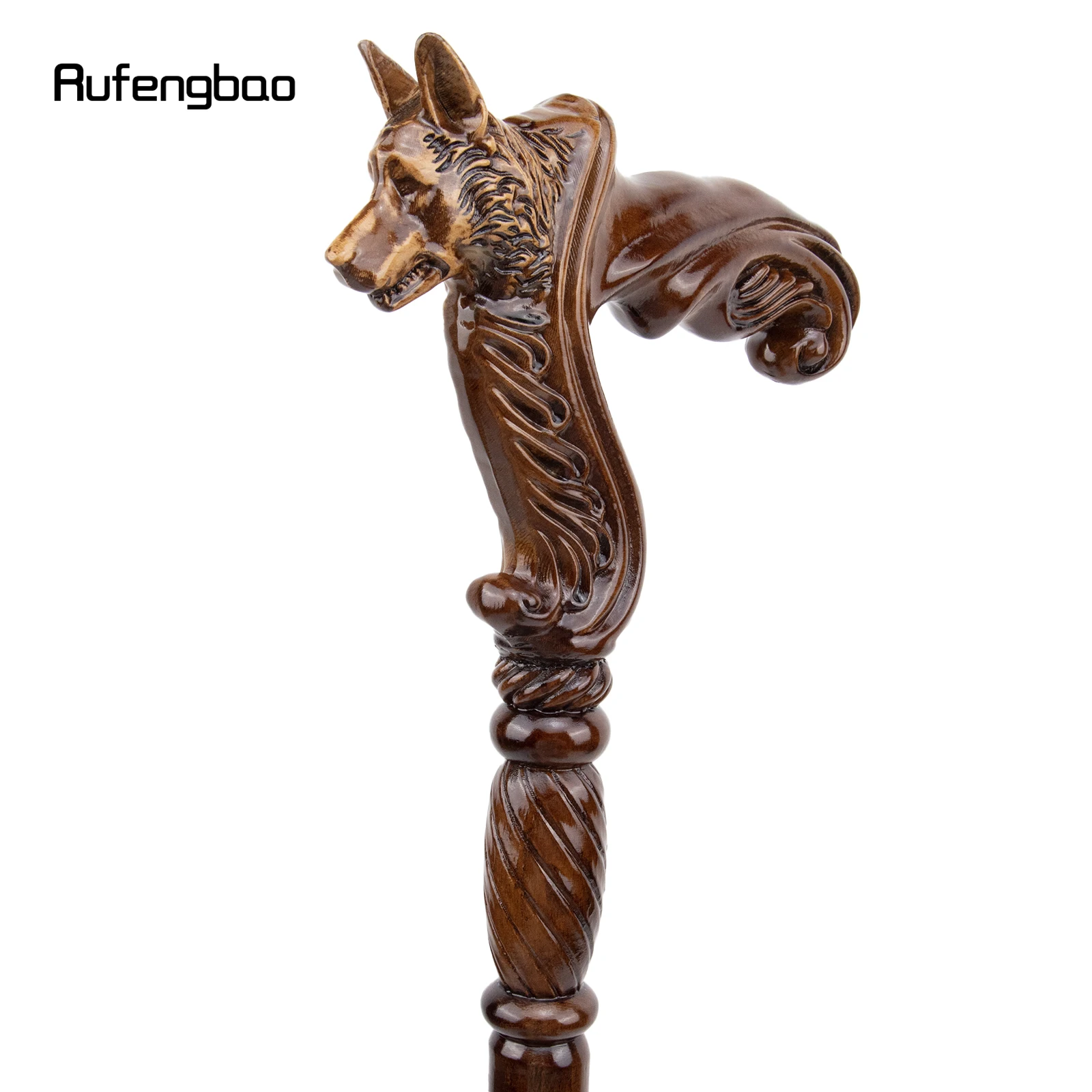 Varinha de cosplay de madeira marrom para festa de Halloween, bengala, lobo, marrom, madeira, decorativa, bengala, coroa, moda, 93cm