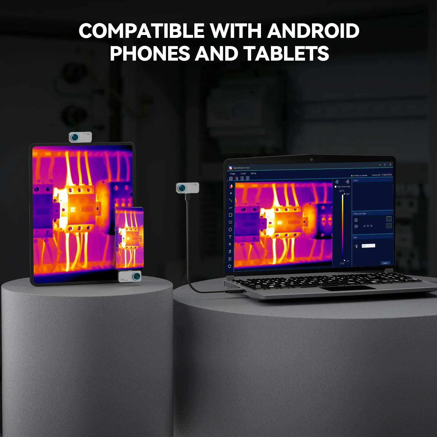 Cámara térmica MILESEEY Android TR160i TR256i 256x192 cámara térmica infrarroja para teléfono, herramienta de reparación de circuito PCB de Panel