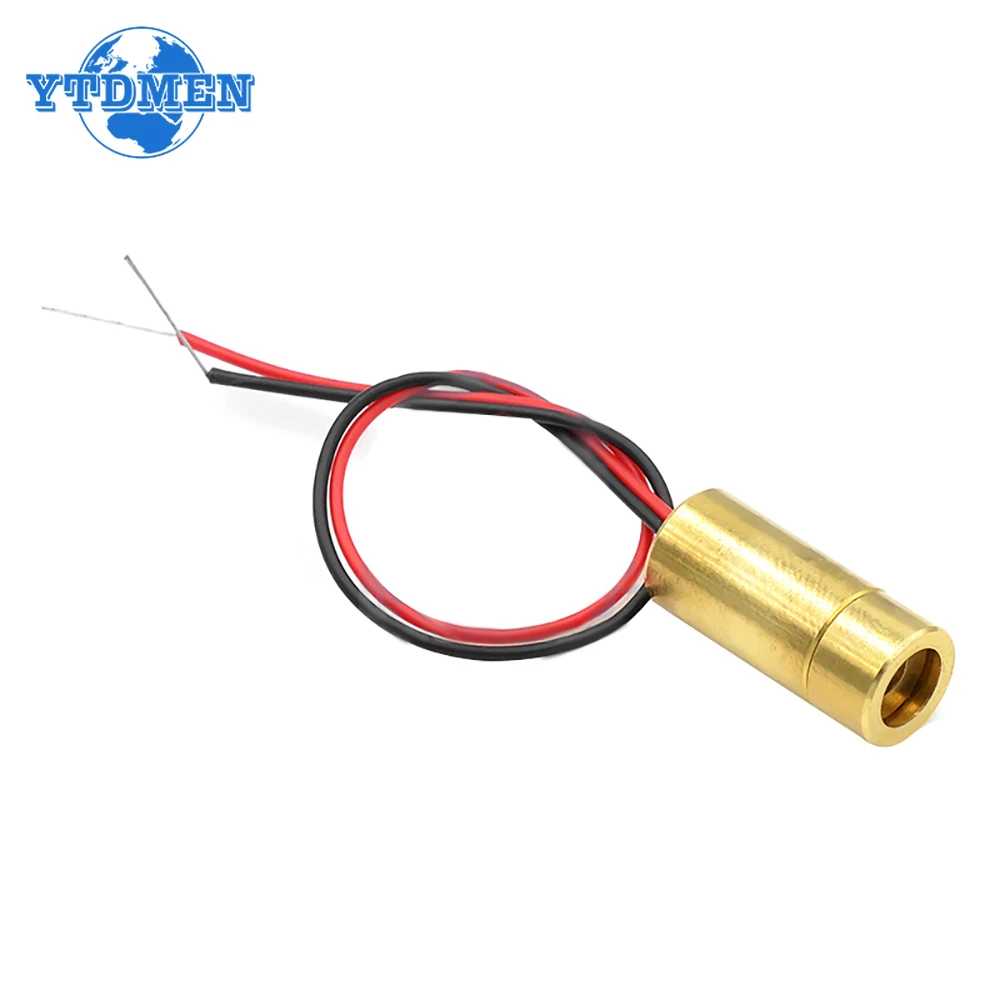 650nm 5mW Ponto Vermelho/Linha/Cruz Laser Módulo Cabeça Lente de Vidro Diodo Laser Focável Classe Industrial
