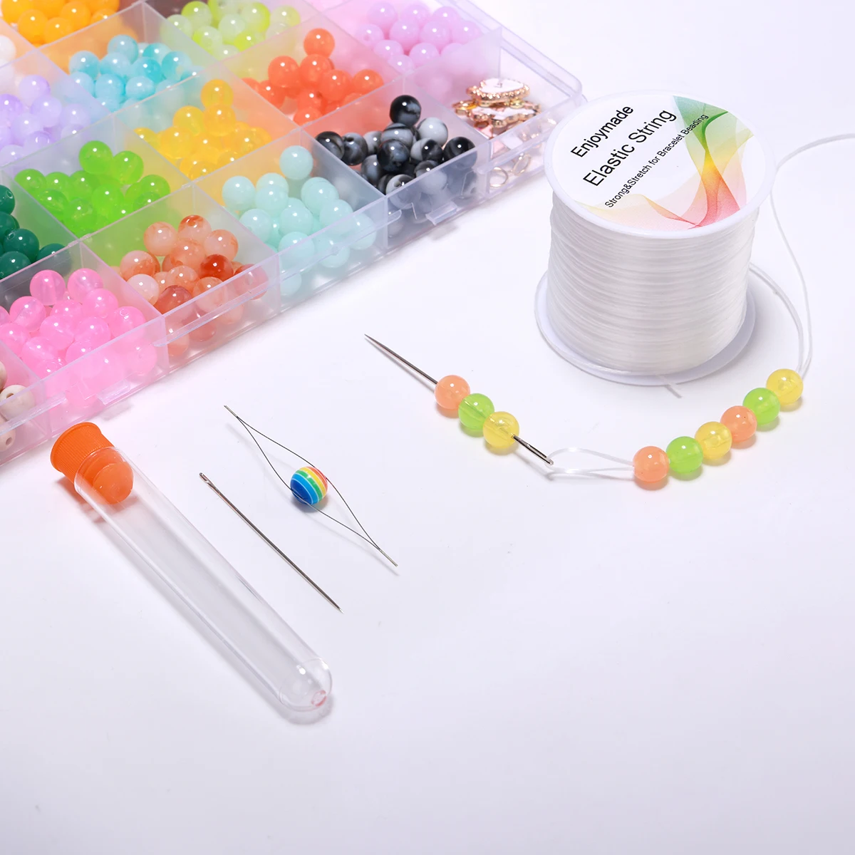 Pulseira elástica corda estiramento frisado para diy jóias fazendo pulseira colar corda jóias acessórios atacado