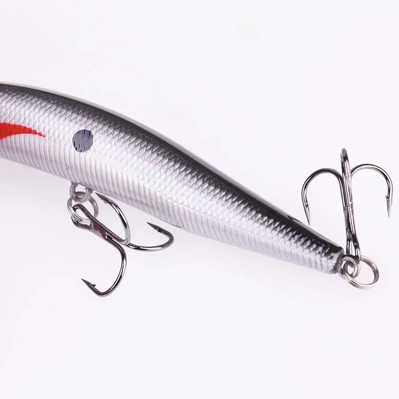 1 Chiếc Minnow Mồi Câu Cá 10Cm 8.5G Nổi Wobblers Giải Quyết Laser Mồi 3D Mắt Nhân Tạo Crankbait Cho bass Pike Swimbait