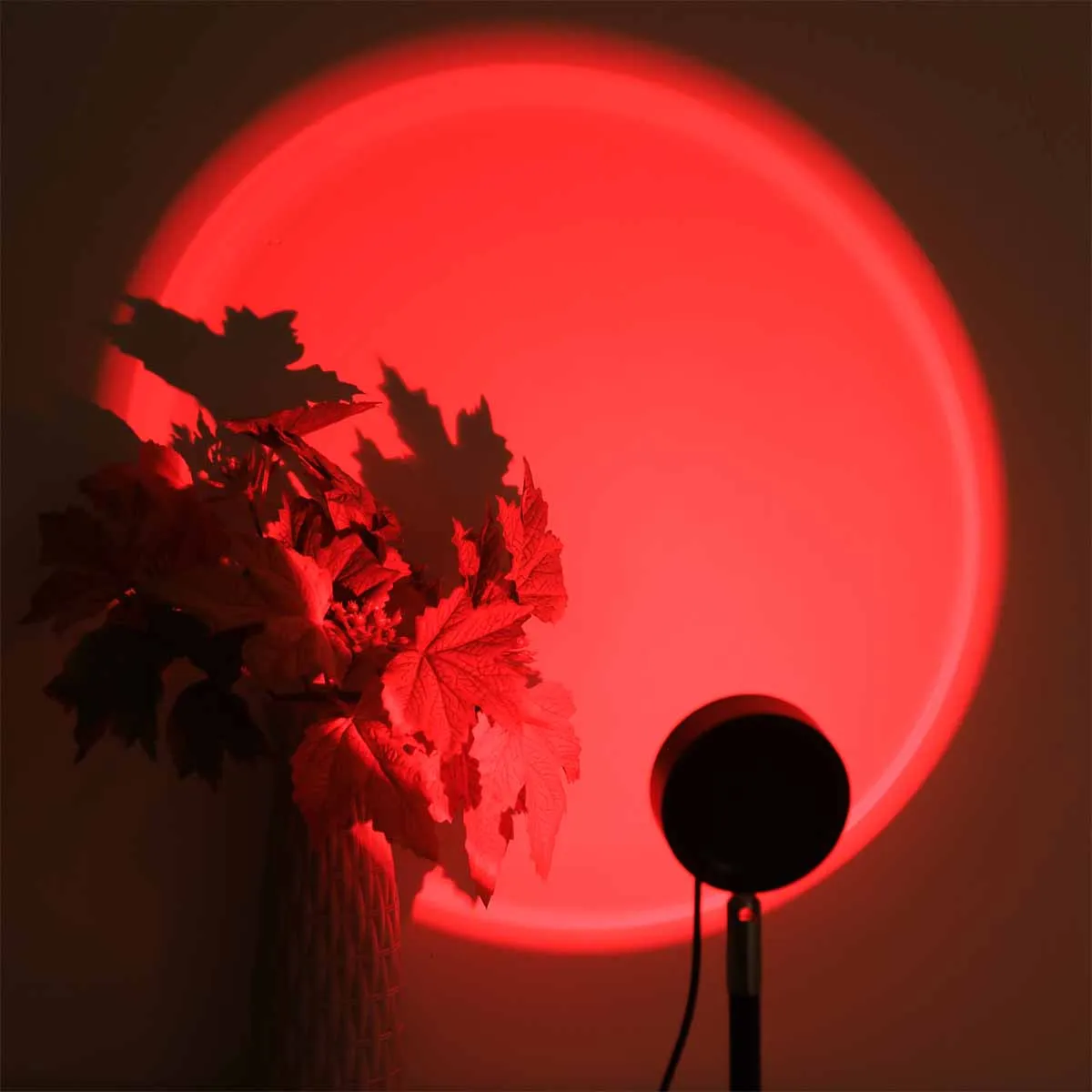 Luz de projeção de pôr do sol com controle remoto, luz noturna ambiente de 16 cores, decoração de quarto, fundo de parede, adereços de fotografia