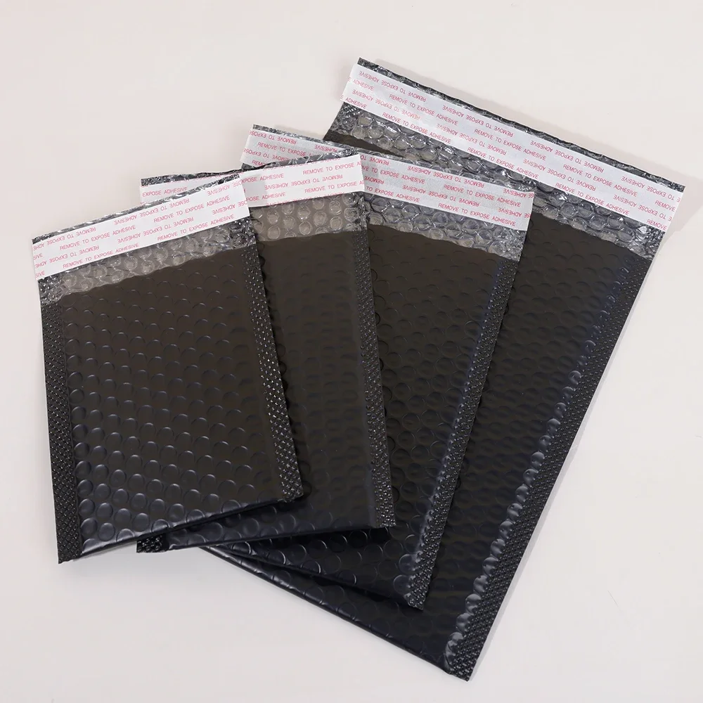 10/50PCS สีดํา/สีขาว/สีชมพูซองจดหมาย Self Seal เบาะ Bubble Mailers กันน้ํา Mailing Bag การจัดส่งแพคเกจขายส่ง