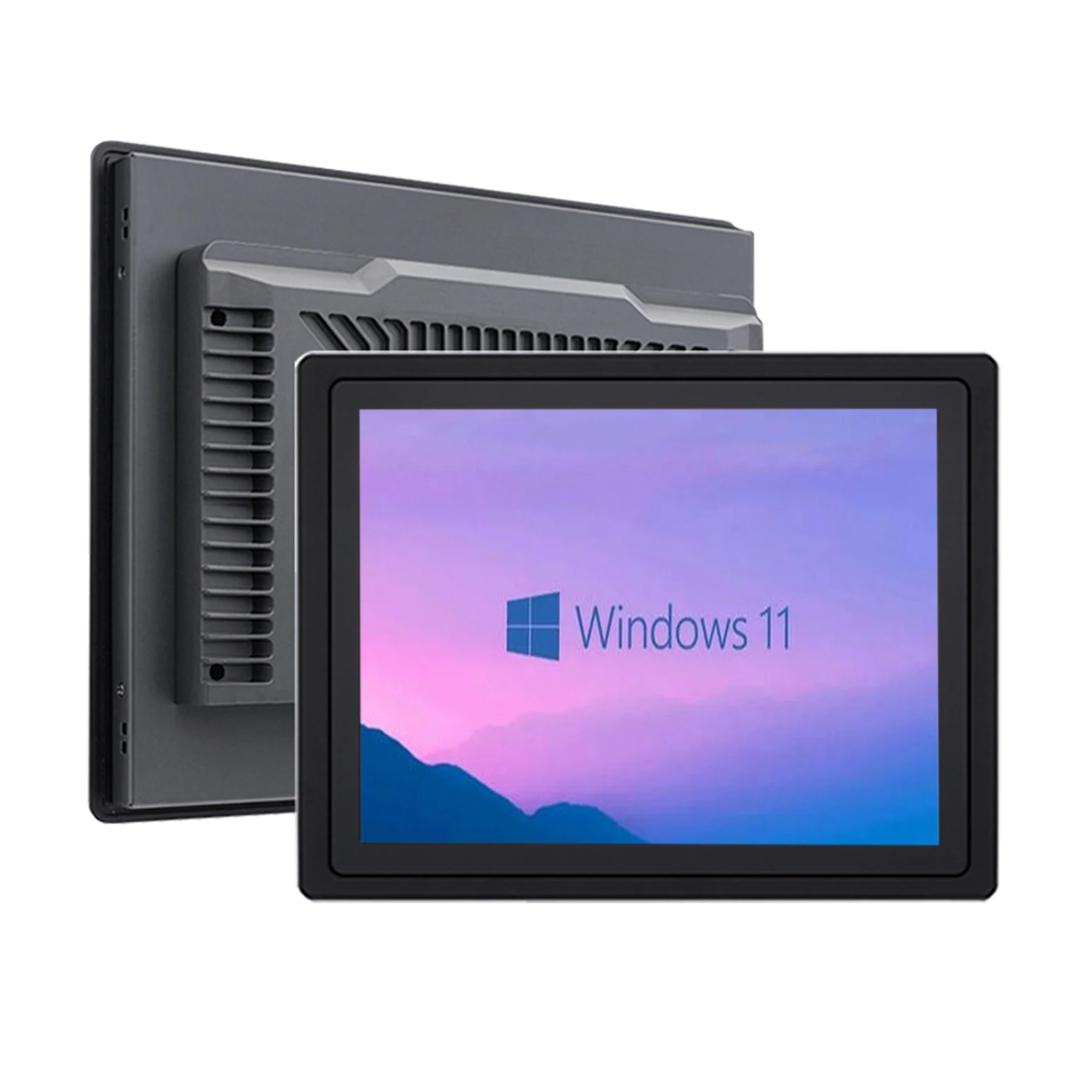 Computadora CNC Industrial de 15,6 y 18,5 pulgadas, Panel de PC todo en uno con pantalla táctil resistiva, WiFi RS232 COM para Win10 Pro 1366*768