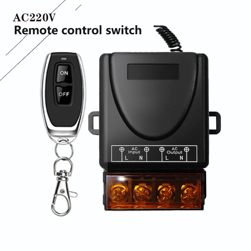 Interruptor de controle remoto universal 433mhz, interruptor sem fio ac 220v 30a relé e transmissor liga/desliga para lâmpada de luz porta da bomba de água