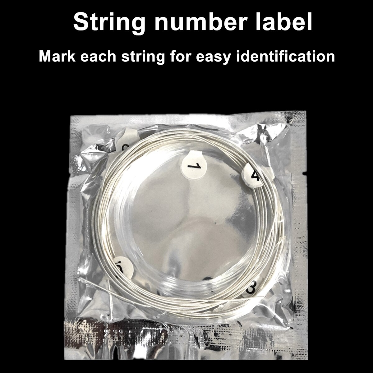 6pcs Classical Guitar Strings Set Plating Super Light Classic Guitar Clear Nylon Silver Strings Silver Plated Copper