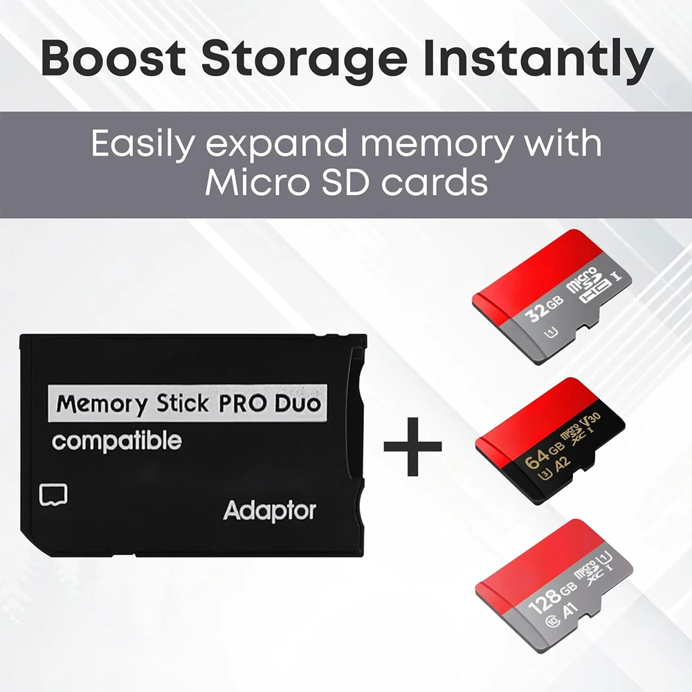 Lettore di schede adattatore Memory Stick Pro Duo da TF a MS per convertitore di schede SD PSP per accessori da gioco Sony PSP1000 2000 3000