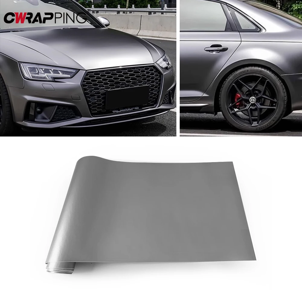 รถ Matte สีดําไวนิลห่อฟิล์มกันน้ําป้องกันรอยขีดข่วนสติกเกอร์สําหรับ Auto รถจักรยานยนต์ DIY การปรับเปลี่ยน Decals สติกเกอร์