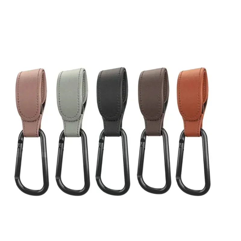 1/2 stücke PU Leder Baby Tasche Kinderwagen Haken Kinderwagen drehen 360 Grad drehbare Wagen Organizer Kinderwagen Haken häkeln Kinderwagen Zubehör