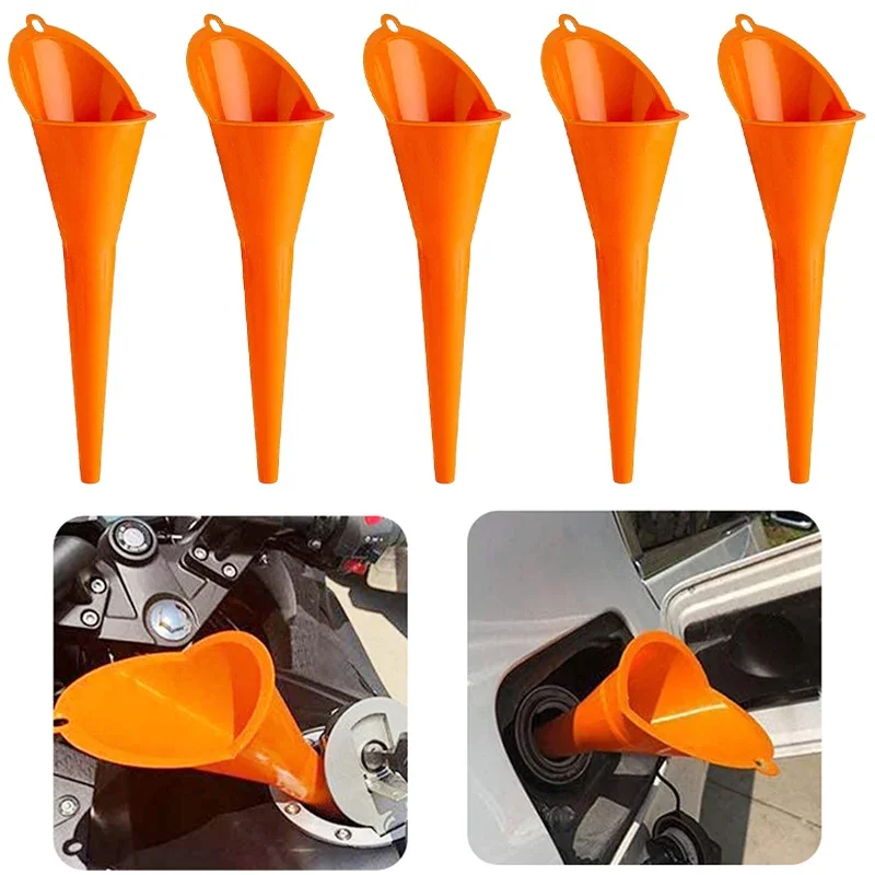 5 peças funil de óleo universal para carros motocicletas transmissão enchimento resistente ao desgaste abs