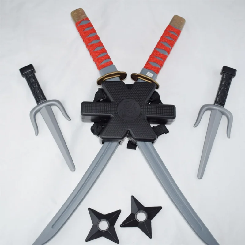 1: 1 conjunto ninja halloween crianças japonês samurai cos brinquedo faca conjunto punhal dardo brinquedo anime modelo coleção brinquedos estranhos presentes