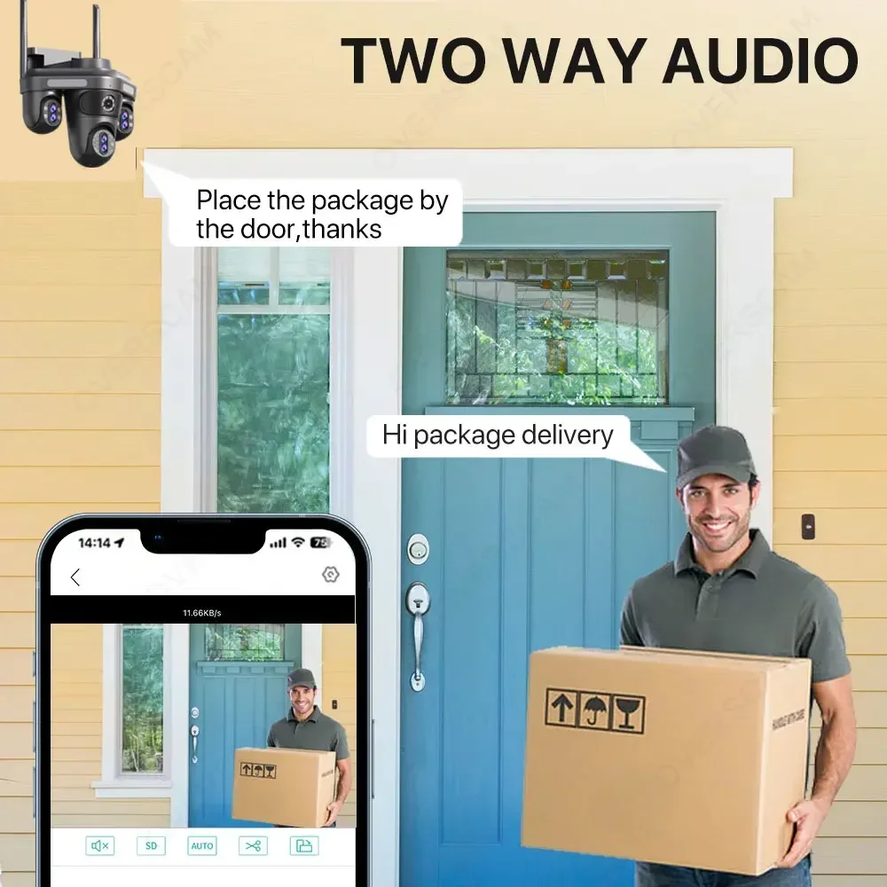 7 Lens 4 Screens PTZ IP Camera 35MP Outdoor 4K Wireless WiFi Security Camera 10X Zoom Auto Tracking CCTV Video Camera Waterproof