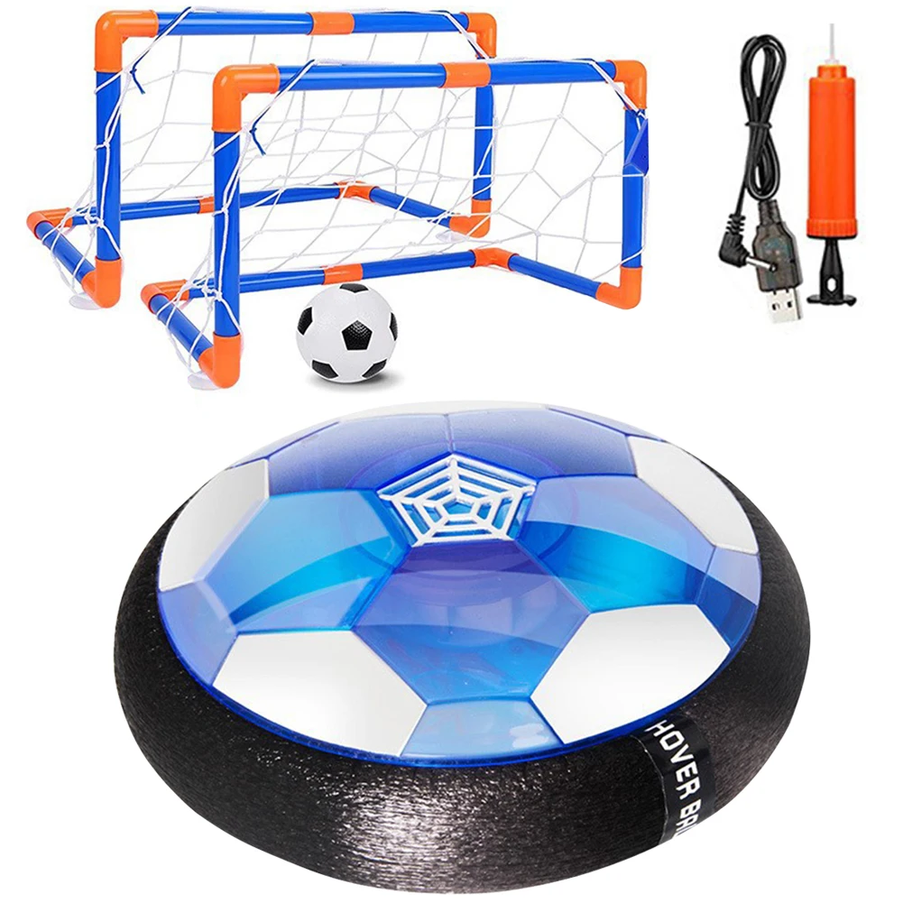 Air Power Hover Ball พร้อมไฟ LED และกันชนโฟมของเล่นกลางแจ้งในร่ม Air Floating ลูกฟุตบอลลูกฟุตบอลของเล่นของขวัญสําหรับเด็ก