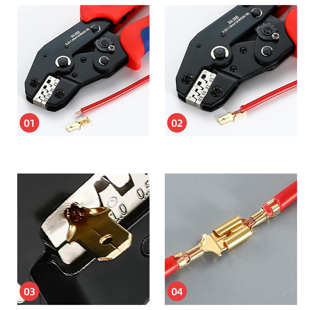 270 peças 2.8/4.8/6.3mm isolado macho fêmea conector de fio terminais de crimpagem elétrica conectores de pá terminal caixa de kit sortido
