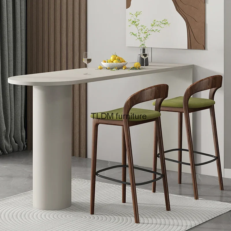 Wooden modern Nordic bar stools, luxurious dressing table, vintage bar stools, kitchen, outdoor high chairs, Taburete Cocina