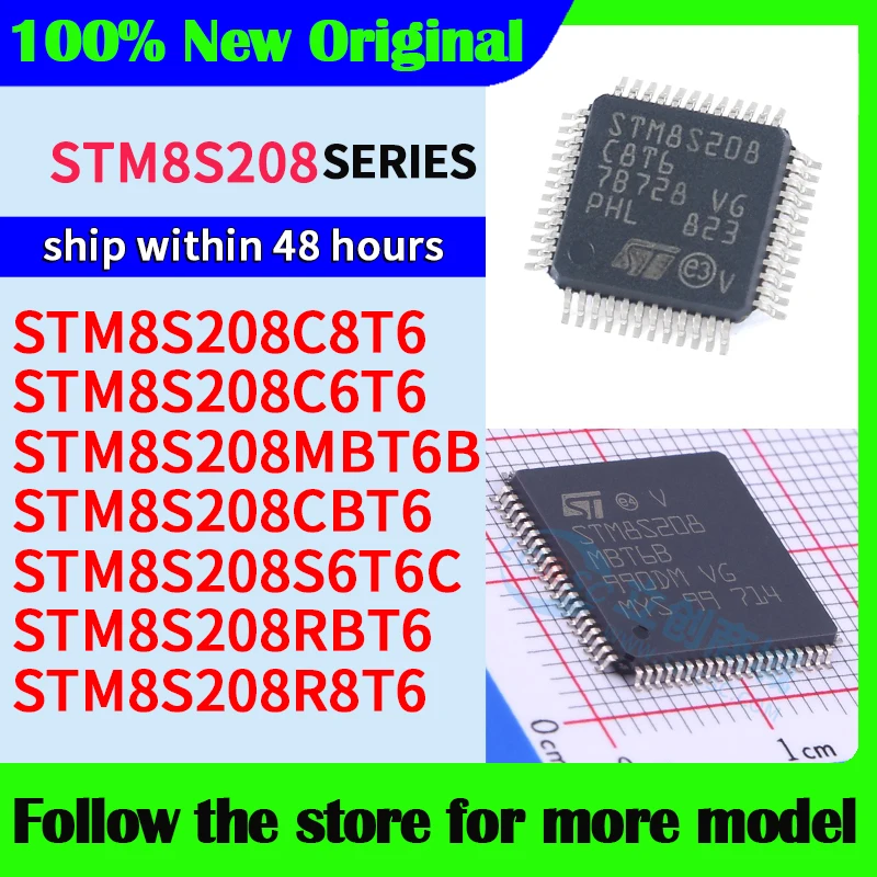 STM8S208C8T6 STM8S208C6T6 STM8S208MBT6B STM8S208CBT6 STM8S208S6T6C STM8S208RBT6 STM8S208R8T6 Высокое качество Новый